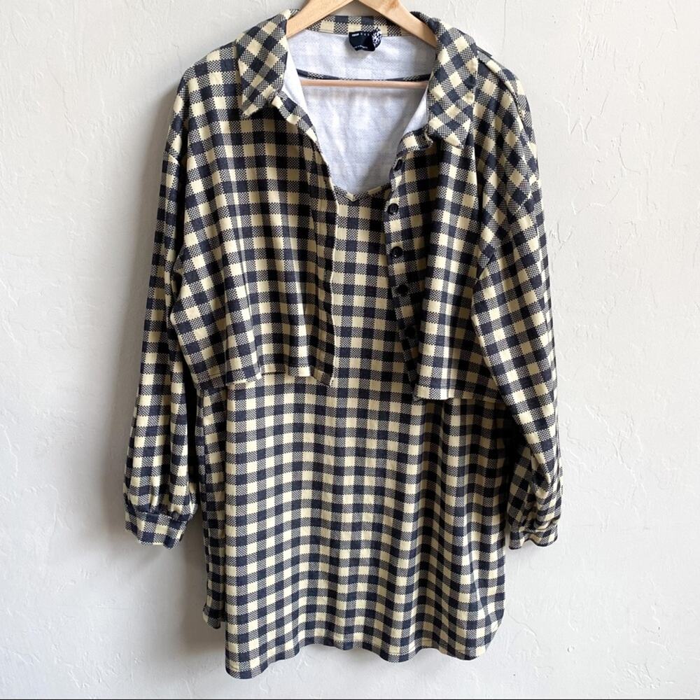 ASOS Checkered Maternity‎ 2-In-1 Cardigan Dress - Picture 2 of 7